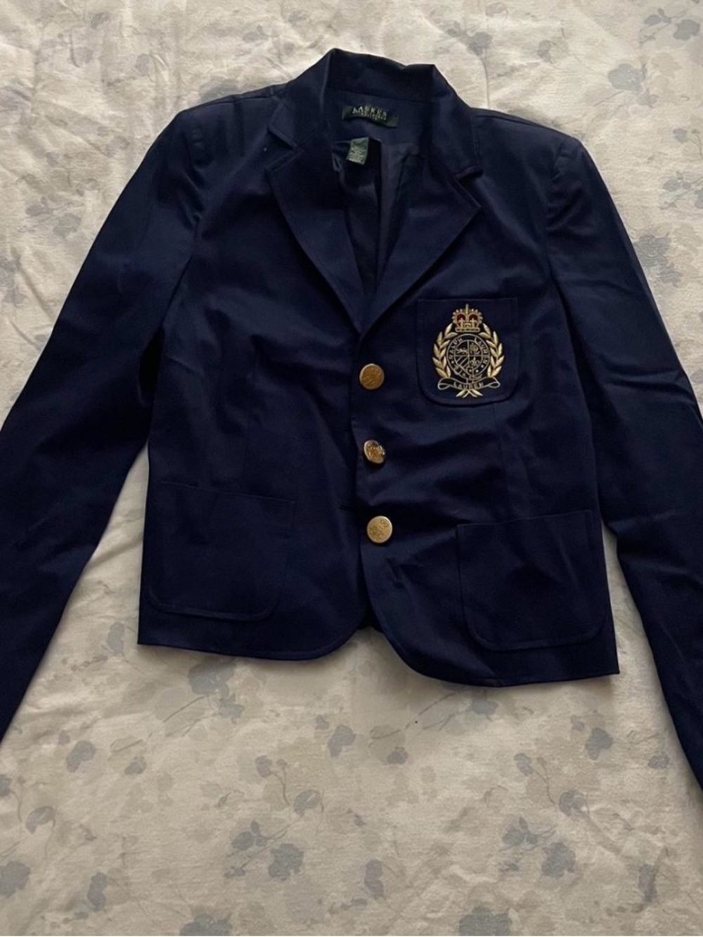 Ralph Lauren Navy Petite Tailored Jacket